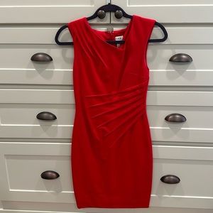Fitted showstopper red sheath dress
